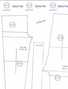 الگوی شلوار فری سایز در سه سایز